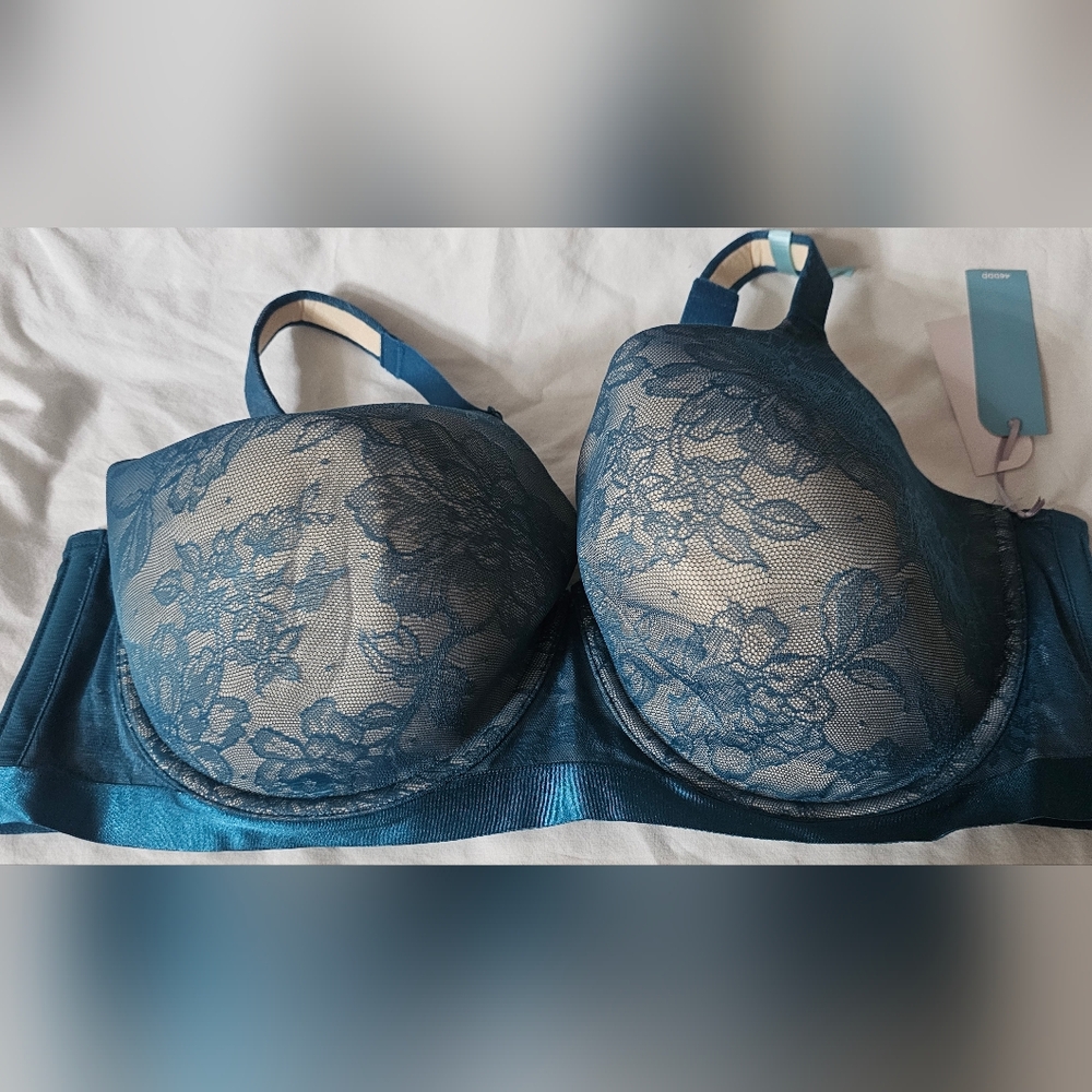 Ambrielle Bra PLUS SIZES NWT CORAL BALCONETTE LINED 44H
